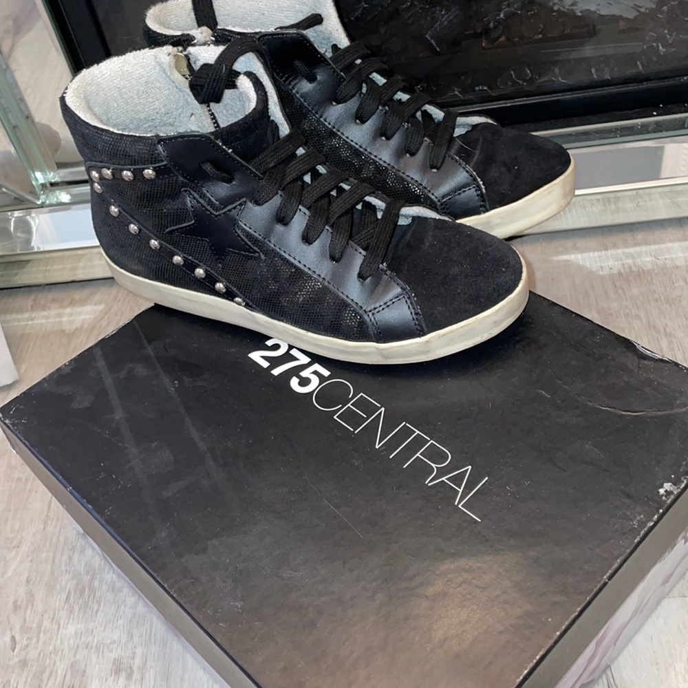 Jildor brand 275 central black wedge sneakers. Worn once! Super comfy.